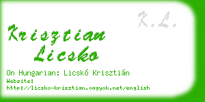 krisztian licsko business card